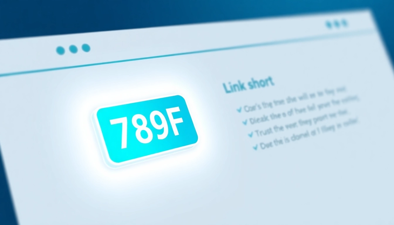 Clickable 789F link button on a sleek website interface, designed to attract user engagement and clicks, symbolizing connectivity and online marketing strategy.