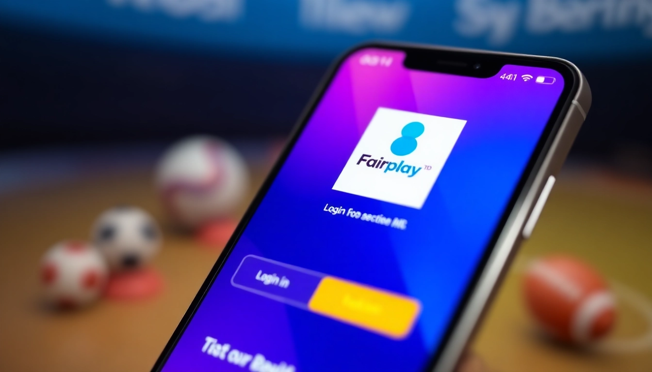 Fairplay Id login interface on a smartphone showcasing easy access and secure registration process for online betting.