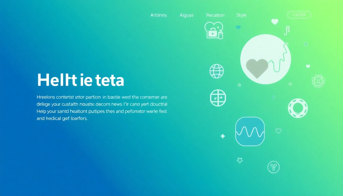 Breaking Health News headlines featuring medical icons, a doctor analyzing data, and a