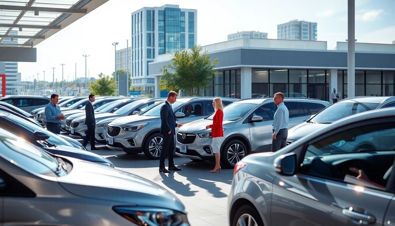 Professional team facilitating acquisto auto usate torino with diverse used cars in a modern