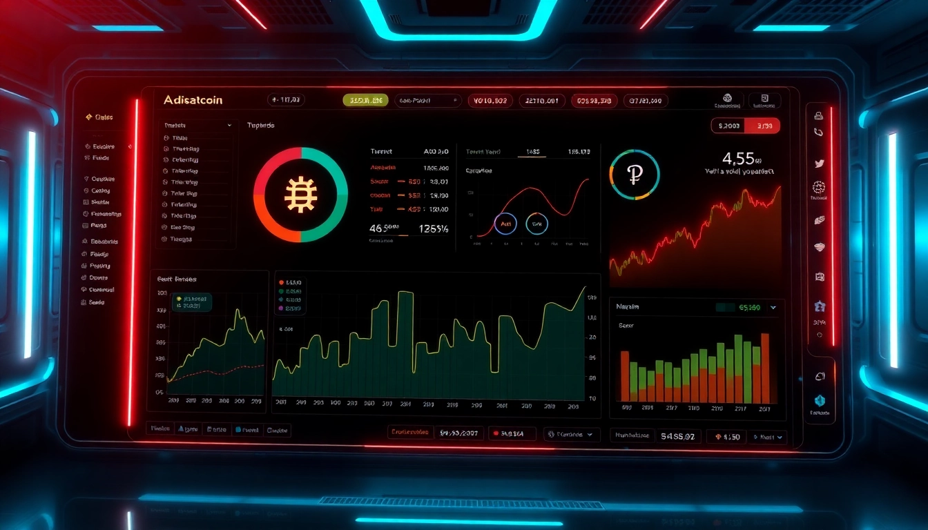 An engaging visual of aicoin analytics on a digital financial dashboard for crypto investors